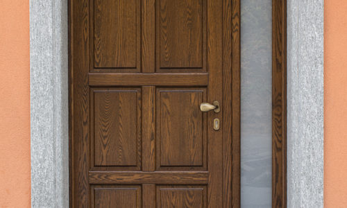 Portoncino d'ingresso 2 battenti in rovere, ferramenta Secur Top di AGB